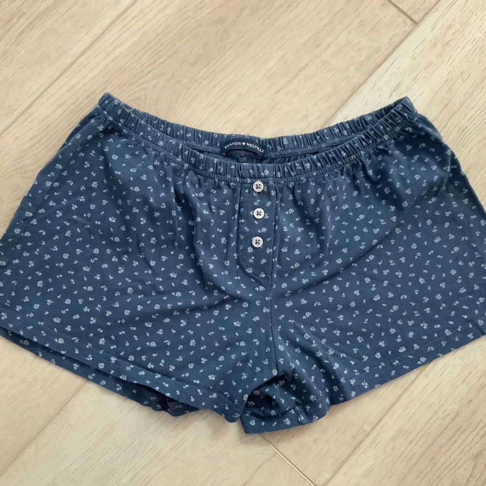 Brandy Melville blue floral sweatshorts